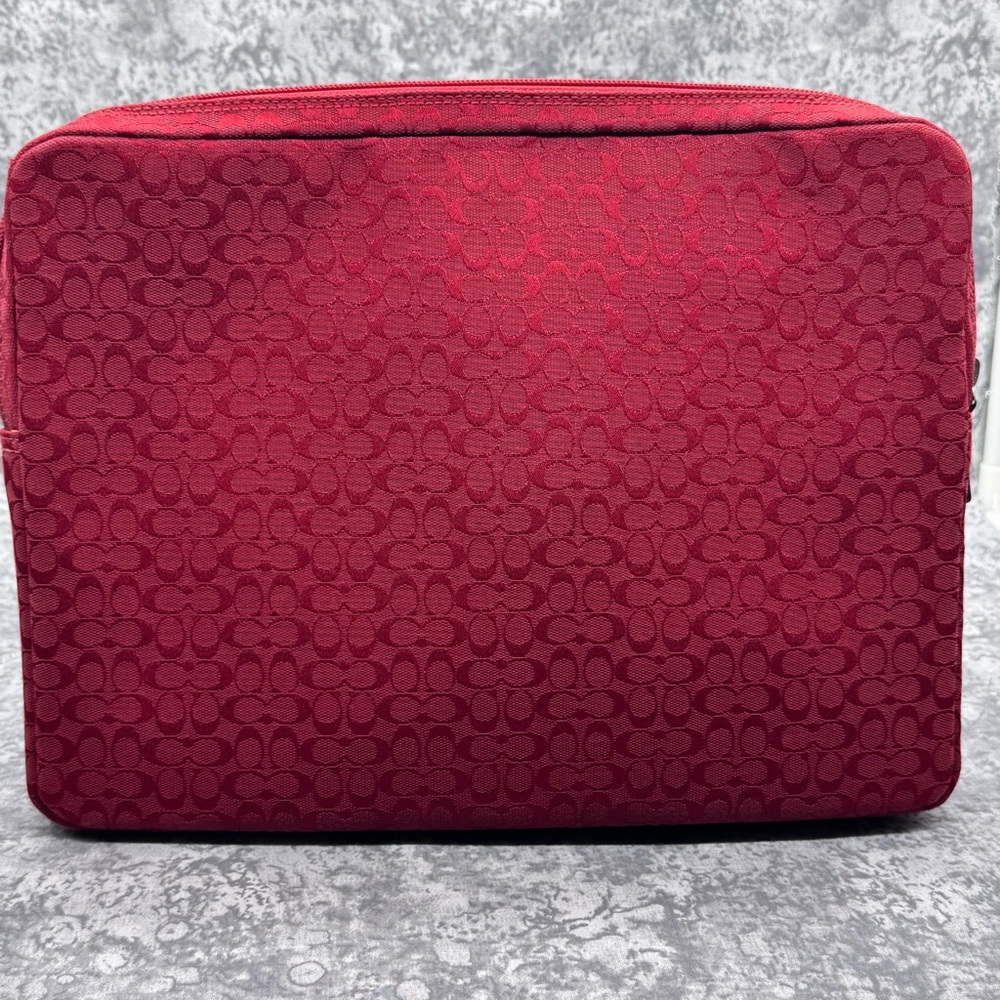 Coach Red and Tan Laptop Bag (vintage) - Picture 2 of 5